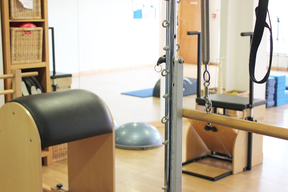 Pilates Reformer and other equipment in our Belfast Pilates Studio