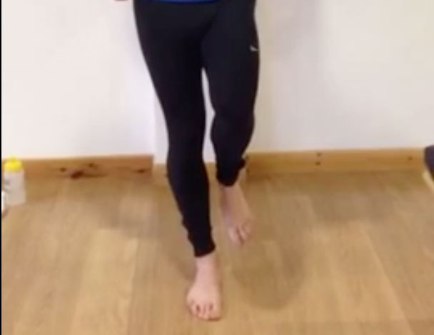 Core Stability in Standing- Single Leg with Gym Ball